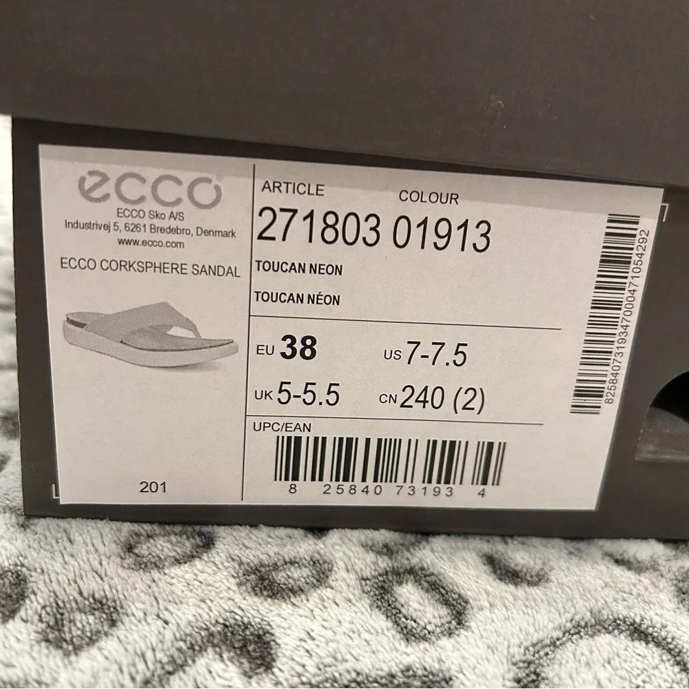 NIB ECCO Corksphere Sandals